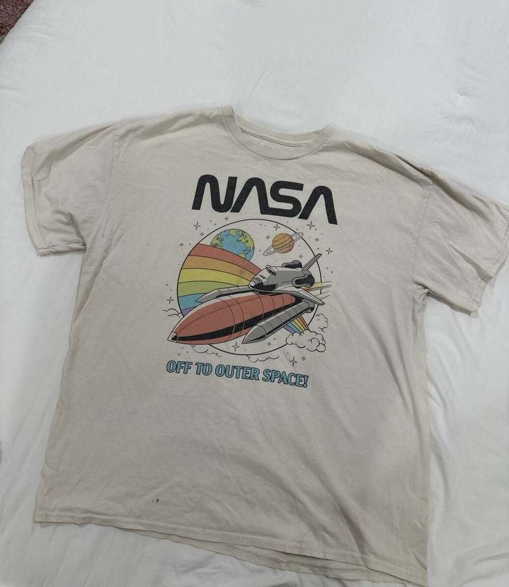 The Vinyl Icons NASA Off To Outer Space Graphic T-Shirt